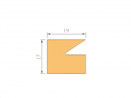 Perfil de Silicona P711K - formato tipo Labiado - forma irregular