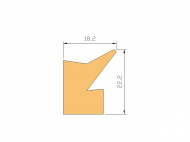 Perfil de Silicona P726A - formato tipo Labiado - forma irregular