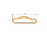 Perfil de Silicona P738J - formato tipo Tubo - forma irregular