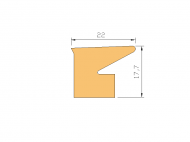 Perfil de Silicona P738R - formato tipo Labiado - forma irregular