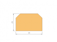 Perfil de Silicona P738S - formato tipo D - forma irregular