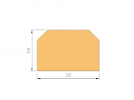 Perfil de Silicona P738T - formato tipo D - forma irregular