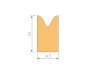 Perfil de Silicona P746 - formato tipo Cuernos - forma irregular