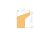 Perfil de Silicona P746A2 - formato tipo Labiado - forma irregular