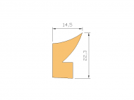 Perfil de Silicona P747B - formato tipo Labiado - forma irregular