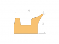 Perfil de Silicona P757-1 - formato tipo Labiado - forma irregular