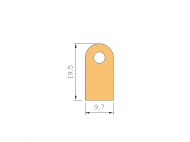 Perfil de Silicona P757J - formato tipo D - forma irregular