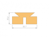 Perfil de Silicona P757M - formato tipo Cuernos - forma irregular