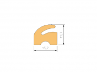 Perfil de Silicona P760A - formato tipo Labiado - forma irregular