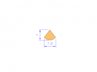Perfil de Silicona P766 - formato tipo Triangulo - forma regular