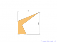 Perfil de Silicona P779A - formato tipo Labiado - forma irregular