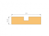 Perfil de Silicona P786A - formato tipo U - forma irregular