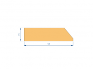 Perfil de Silicona P80287 - formato tipo Trapecio - forma irregular