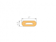 Perfil de Silicona P822 - formato tipo Tubo - forma irregular