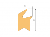 Perfil de Silicona P822AG - formato tipo Labiado - forma irregular