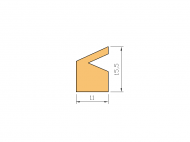 Perfil de Silicona P822AK - formato tipo Labiado - forma irregular