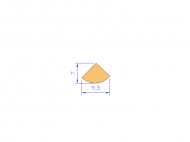 Perfil de Silicona P822AM - formato tipo Triangulo - forma regular