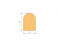 Perfil de Silicona P822AP - formato tipo D - forma irregular