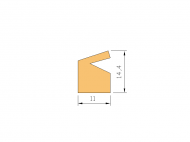 Perfil de Silicona P822Y - formato tipo Labiado - forma irregular