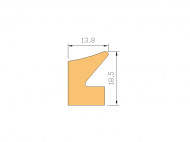 Perfil de Silicona P842B - formato tipo Labiado - forma irregular