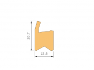 Perfil de Silicona P842C - formato tipo Labiado - forma irregular