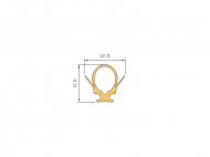 Perfil de Silicona P872AA - formato tipo Lampara - forma irregular