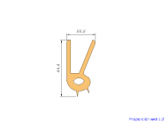 Perfil de Silicona P872AC - formato tipo U - forma irregular