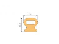 Perfil de Silicona P872AI - formato tipo Lampara - forma irregular