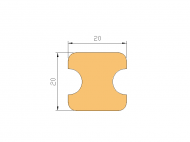 Perfil de Silicona P875A - formato tipo Lampara - forma irregular