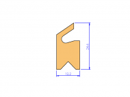 Perfil de Silicona P875B - formato tipo Labiado - forma irregular