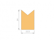 Perfil de Silicona P901 - formato tipo Cuernos - forma irregular