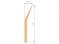 Perfil de Silicona P90155A - formato tipo Labiado - forma irregular