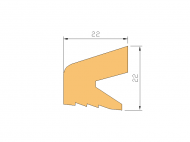 Perfil de Silicona P90169D - formato tipo Labiado - forma irregular