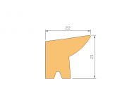 Perfil de Silicona P914-299 - formato tipo Labiado - forma irregular