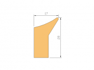 Perfil de Silicona P914 - formato tipo Labiado - forma irregular