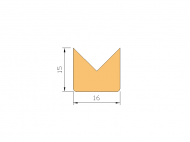 Perfil de Silicona P914AU - formato tipo Cuernos - forma irregular