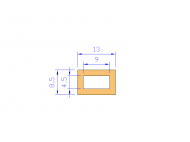 Perfil de Silicona P914B - formato tipo Rectangulo - forma regular