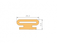 Perfil de Silicona P91565C - formato tipo Lampara - forma irregular