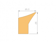 Perfil de Silicona P915B - formato tipo Labiado - forma irregular