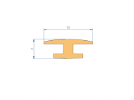 Perfil de Silicona P91946FE - formato tipo Lampara - forma irregular