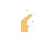 Perfil de Silicona P924I - formato tipo Labiado - forma irregular