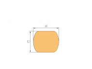 Perfil de Silicona P93120A - formato tipo Cordón - forma irregular