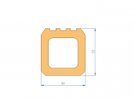 Perfil de Silicona P93154D - formato tipo D - forma irregular