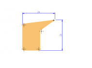 Perfil de Silicona P93370A - formato tipo Labiado - forma irregular