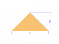 Perfil de Silicona P93557A - formato tipo Triangulo - forma regular