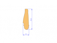 Perfil de Silicona P93711B - formato tipo Autoclave - forma irregular