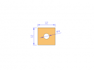 Perfil de Silicona P937E - formato tipo Cuadrado - forma regular