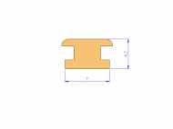 Perfil de Silicona P93894A - formato tipo Lampara - forma irregular