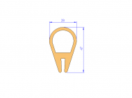 Perfil de Silicona P93991G - formato tipo Autoclave - forma irregular