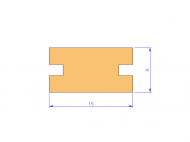 Perfil de Silicona P93991I - formato tipo Lampara - forma irregular